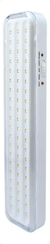 Lampara De Emergencia Recargable Extra Plana 60 Leds Blanca Color Blanco