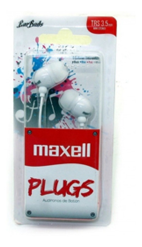 Auriculares Celular Maxell White Earphones Plugs Diginet