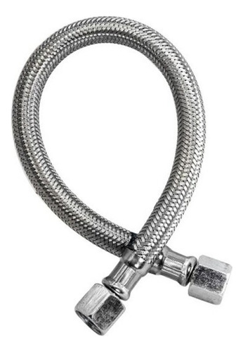Manguera Flexible Para Compresor Libre De Aceite 3/8 X 3/8 W Color Plata