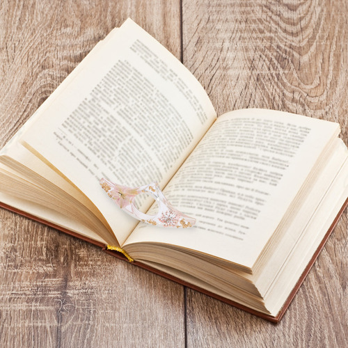 Anillo De Lectura Con Forma De Flor Seca Para Prensar Libros