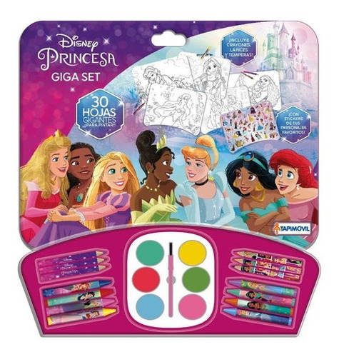 Disney Princesas Juego De Arte Y Dibujo Con Stickers Origina