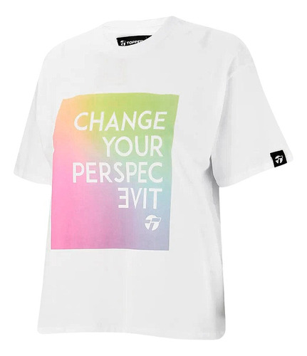Remera Topper Gtw Loose Perspective Moda Blanco Mujer Casual
