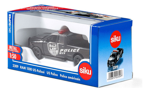 Miniatura Siku Dodge Ram 1500 American Police 1/50 Color Negro