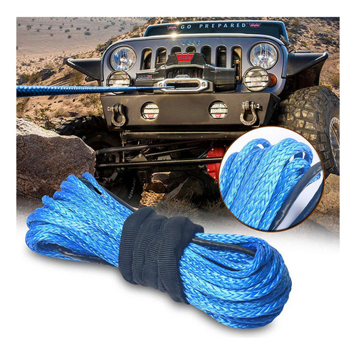 Cuerda Cable Línea Cabrestante 6mm 15m 7700lbs Para Atv Utv