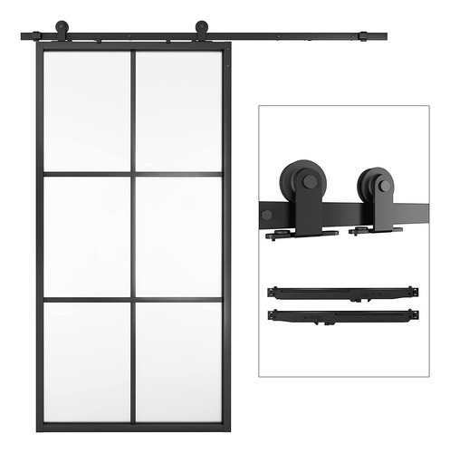 Barnsmith Puerta Granero Vidrio Esmerilado 42 X 84  Kit 7 6