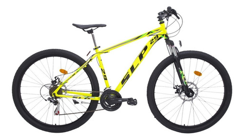 Bicicleta Mountain Bike Rodado 29 Slp 5 - Cambios Shimano Frenos Disco Llantas Doble Pared Suspension Varon Mujer Happy
