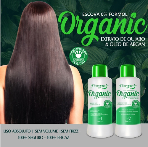 Imagem 2 de 2 de Shampoo Antirresíduo Quiabo E Argan 300ml - Fiorganic