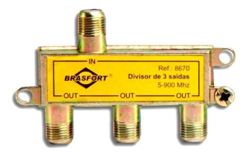 Divisor De Sinal De Antena Blindado 3 Saídas 8670 Brasfort