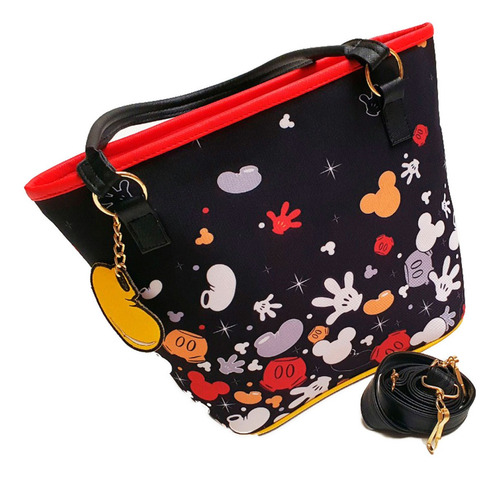 Imagen 2 de 4 de Bolsa Morral Dama Micky Mouse Mickey Alta Calidad