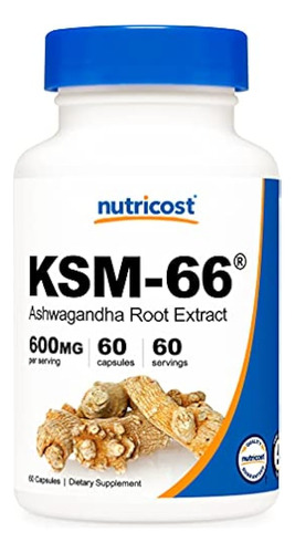 Nutricost Ksm-66 Ashwagandha Root Extract 600mg, 60 Veggie C