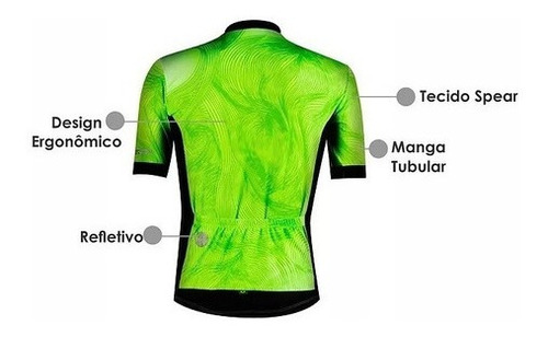 Imagem 4 de 7 de Camisa Ciclismo Mauro Ribeiro Guide Verde Fluor Speed Mtb Xc