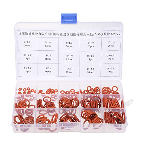 Kit Surtido De Juntas Tóricas De Caucho De Silicona Uxcell,