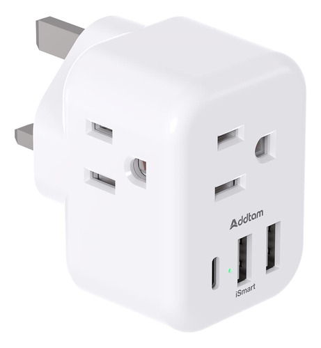 Adaptador De Enchufe De Viaje De Ee. Uu. A Reino Unido, Adap