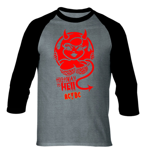 Camiseta Ac Dc Evil Camibuso Raglan Series