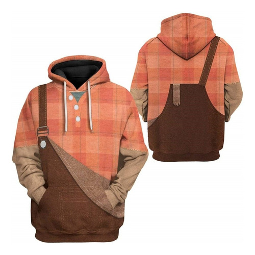 Sudadera Con Capucha Wreck It Ralph 3d Con Estampado Complet