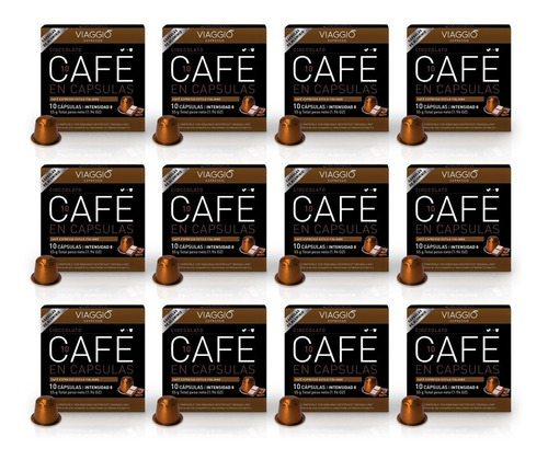 Café Cápsulas Aluminio Viaggio Espresso Cioccolato X120u