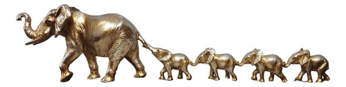 Adorno Figura Decorativa Familia Elefantes Caravana, 13cm Al