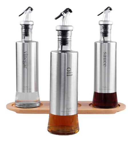 Botellas Dosificadoras Dispensadoras Aceite Vino Salsas X 3