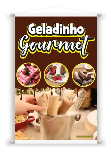 Placa Faixa Banner Geladinho Gourmet Geladinho Gourmet | MercadoLivre