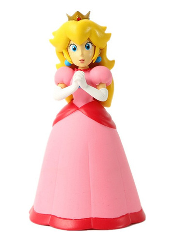 Muñeco De Princesa Peach Adorno Mario Brothers 14cm