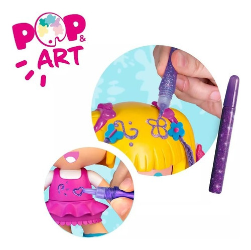 Pinypon Set Pop & Art Original Famosa Muñeca Con Accesorios