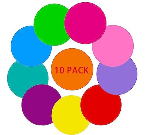 10 Pack Dry Erase Dots Circles For Tables, Larger Sized...