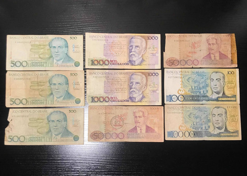 Lote Billetes Brasileños Antiguos Auténticos