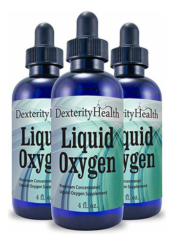 Destreza Salud Liquid Oxygen Gotas, 3-pack De 4 Oz Gotero-to