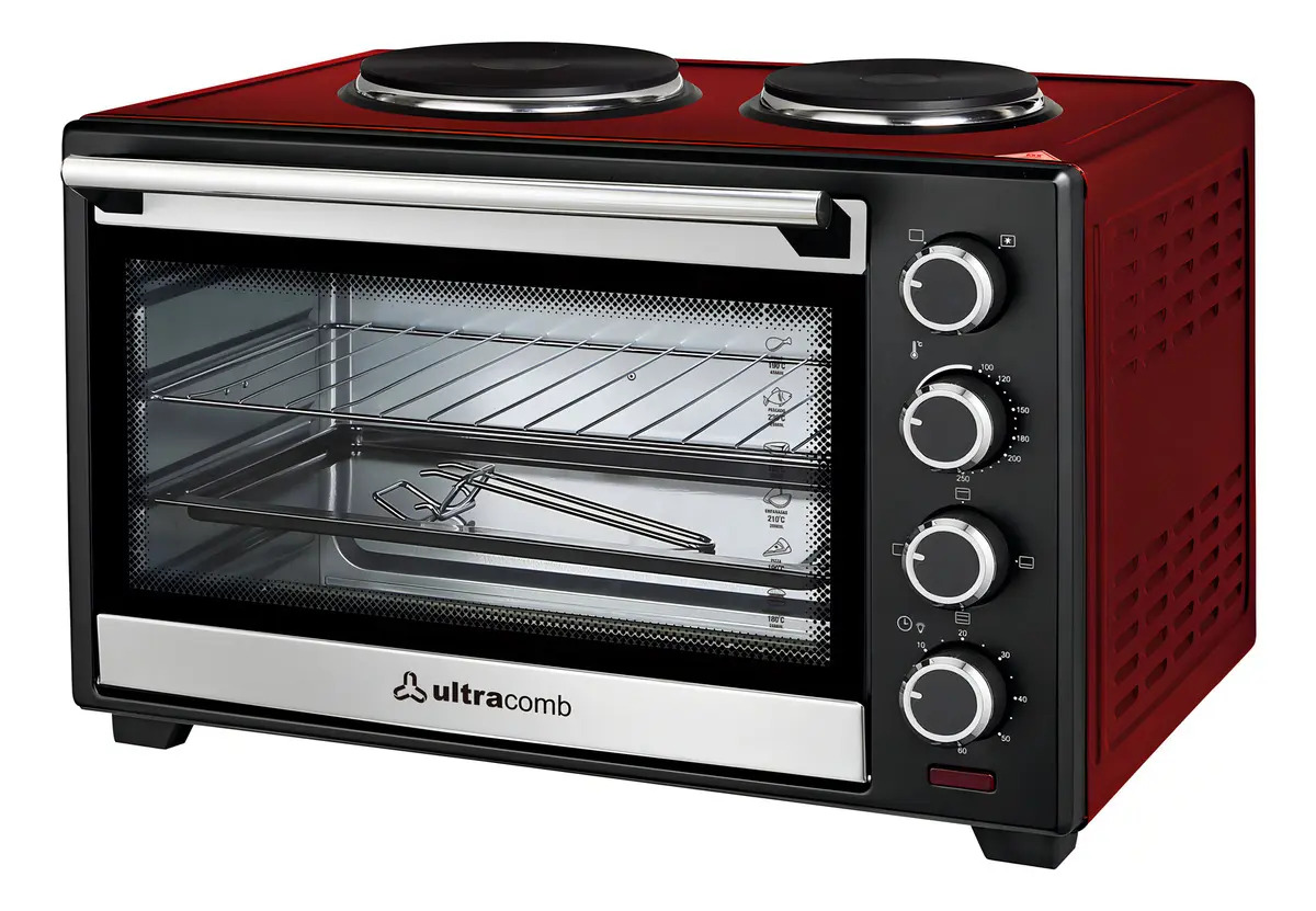 Ultracomb UC-50AC 50L 1600W Electric Oven with Dual Hot Plates