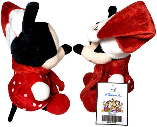 Imagem 3 de 4 de Boneca Pelúcia P Minnie Mouse Natal Vestido Vermelho Disney