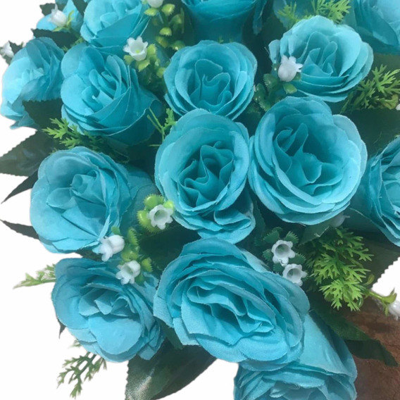 Flores Artificiais Azul Tiffany | MercadoLivre 📦