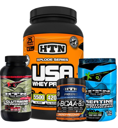 Usa Whey Protein 1 Kg Htn + Bcaa + Glutamina Y Creatina