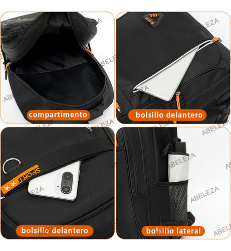 Mochila Laptop Viaje Escolar Resistente Al Agua Antirrobo 15.6 Pulgadas Grand Capacidad 40l Color Azul Diseño De La Tela Lisa
