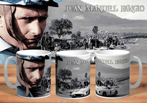 Taza De Plástico Fierrera Juan Manuel Fangio Personalizada.