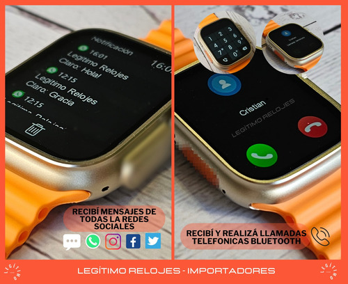 Imagen 6 de 10 de Smartwatch W68+ Ultra Original Tope De Gama Sports Series 8