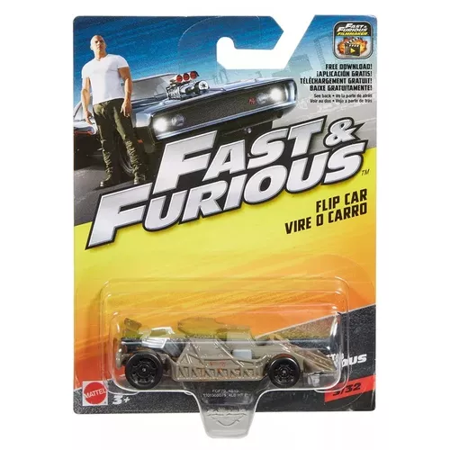 Carrinho die cast hot wheels velozes e furiosos flip car mattel