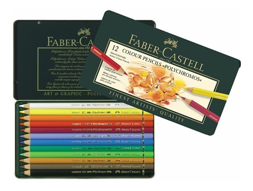 Faber-castell Lápices De Colores Polychromos - 12 Unidades 