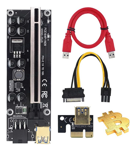 Ver Plus Pcie Riser Pci Express Adaptador Sata Condensador