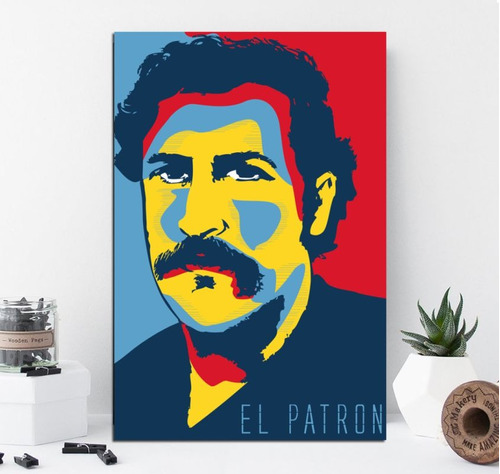Vinilo Decorativo 50x75cm Pablo Escobar Pop Art Pat M1