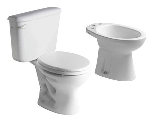 Combo Ferrum Andina Inodoro Largo + Depósito + Bidet + Tapa