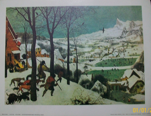 Breughel Lámina 24x 30 L'hiver Publicada En París