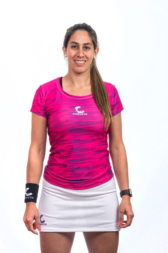 Conjunto Deportivo Mujer Corveth Estampado Fucsia