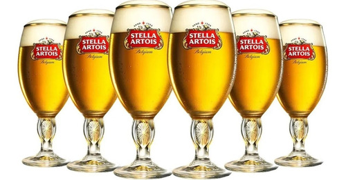 6 Taças De Cerveja Stella Copo Chopp 250ml Cálice Ambev