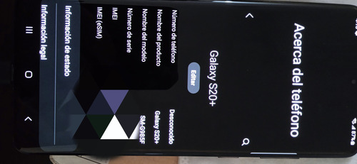 Galaxy S20plus Mod.sm_g985f (Usado)