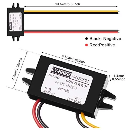 Convertidor De Corriente Directa De 12v 5v, 3a, 15w, Mã...