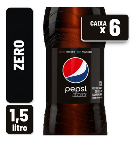 Refrigerante Pepsi Black 6un De 1,5l Zero Açúcar 