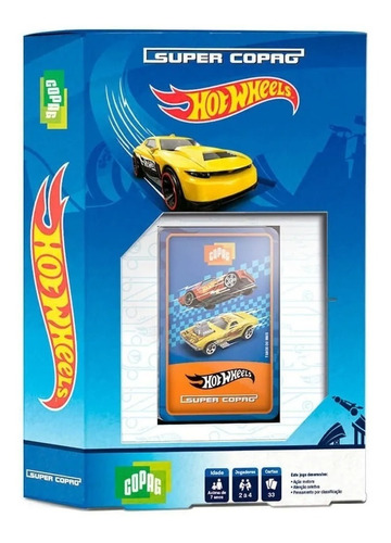 Jogo Super Copag Hot Wheels 33 Cartas Estilo Trunfo Original