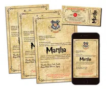 Comprar 50 Invitaciones Grandes Xv Años Cumpleaños Harry Potter