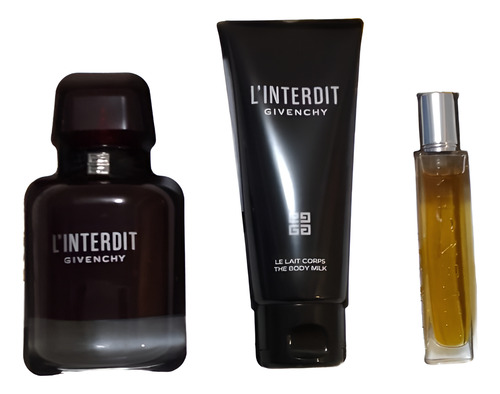 Kit Givenchy Perfume L'interdit Rouge 80ml + Caneta L'interdit Edp 12,5ml + Body Lotion L'interdi 75ml - Feminino