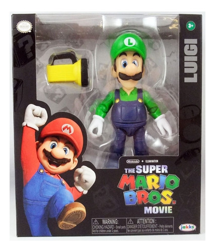 Luigi Pelicula Super Mario Bros Nintendo Figura Articulada